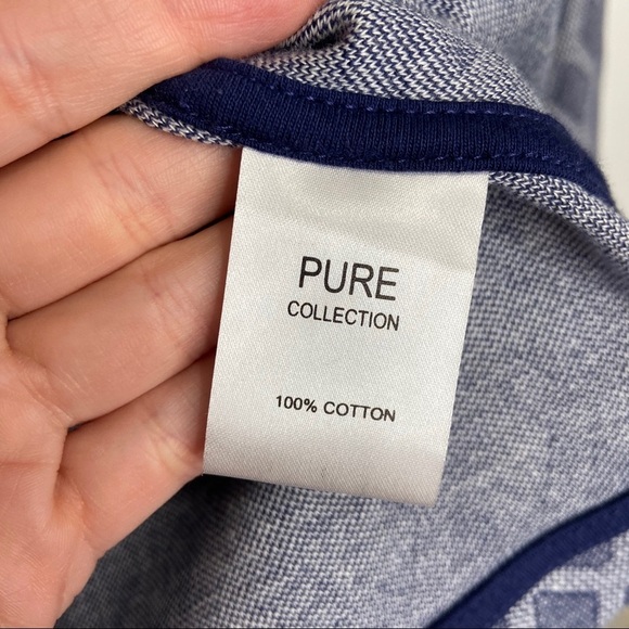 Pure Collection Blue Geometric Print Button Blazer - Picture 7 of 10